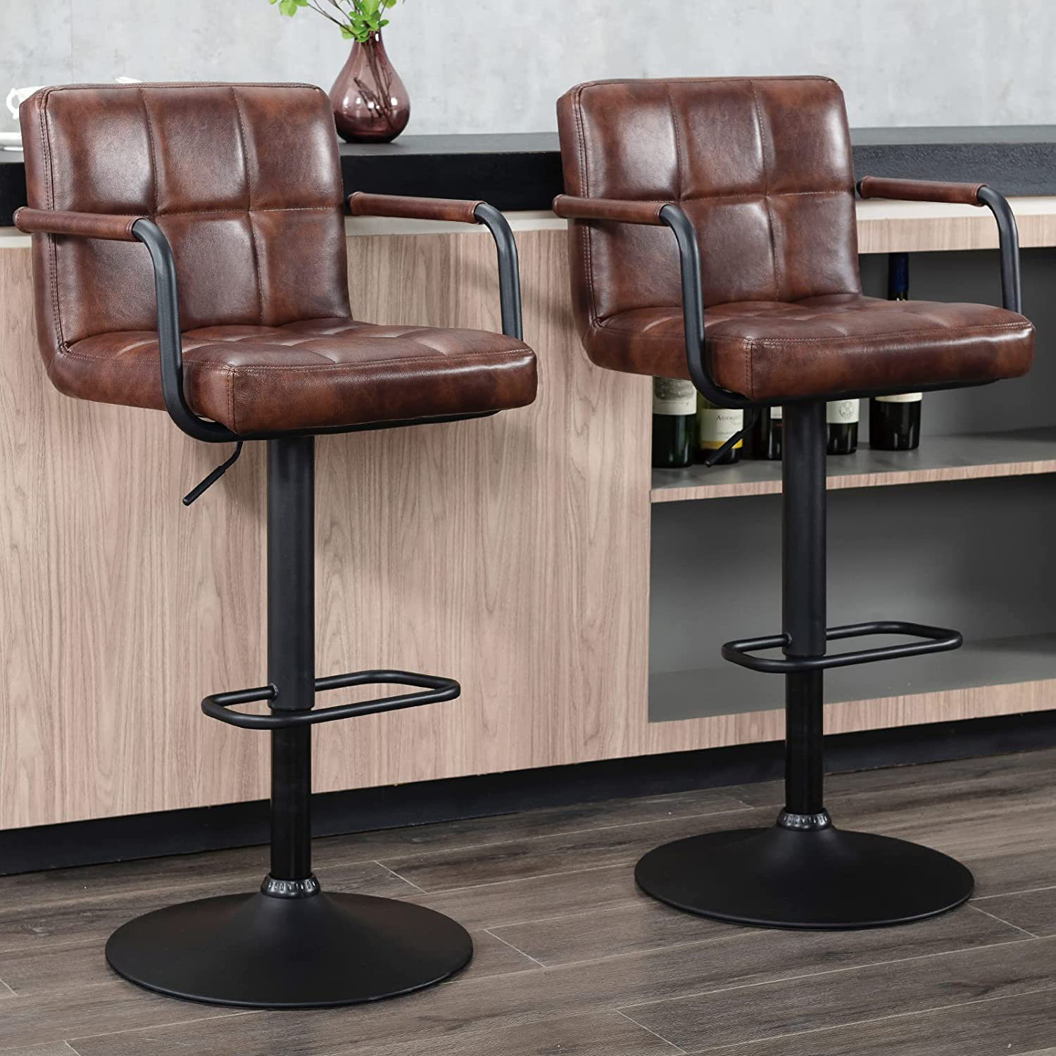 17 Stories Penacook Swivel Adjustable Height Bar Stool Reviews Wayfair